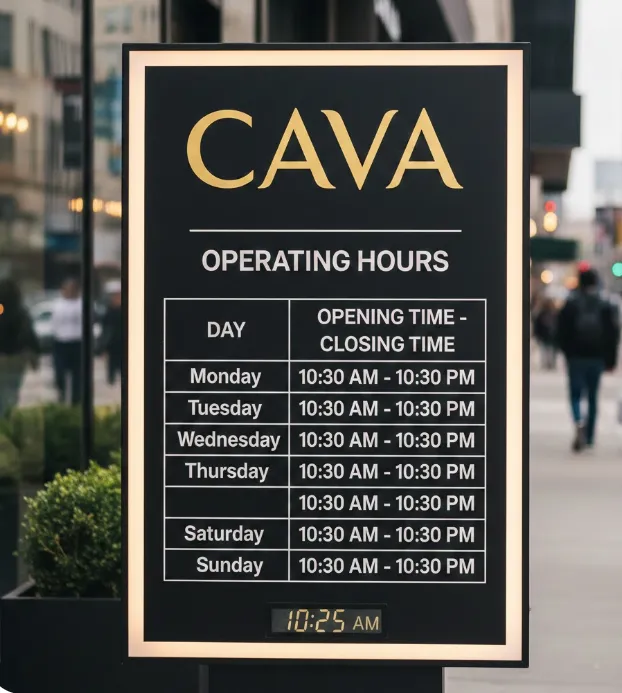 cava operating hours
