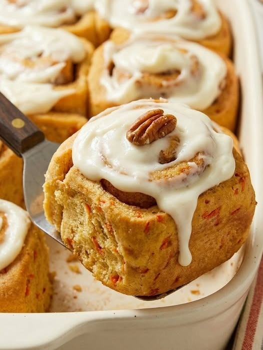 Carrot Cake Cinnamon Rolls (Perfect for Breakfast or Brunch)