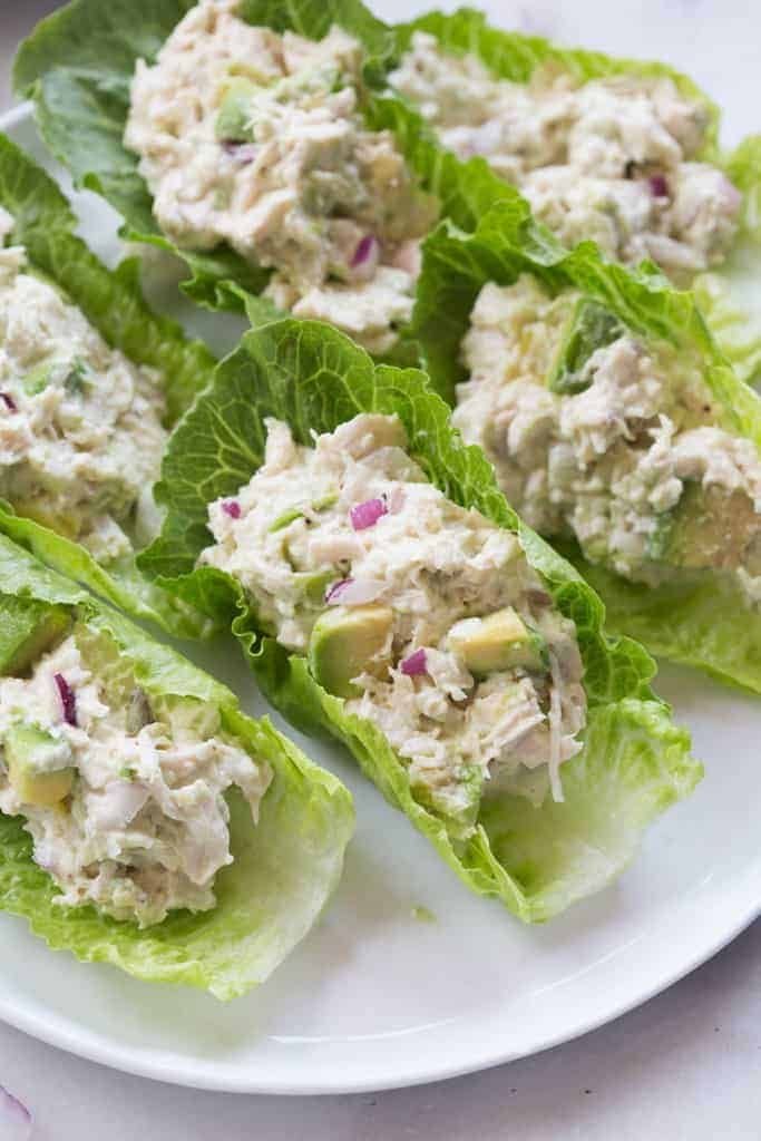Avocado Chicken Salad Lettuce Wraps (Full Detailed Recipe)