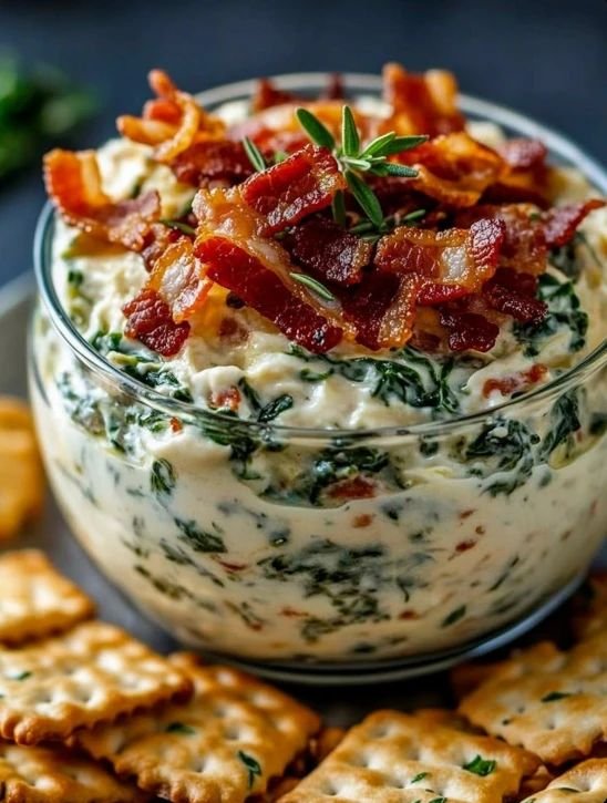 Savory Spinach & Artichoke Cheese Dip