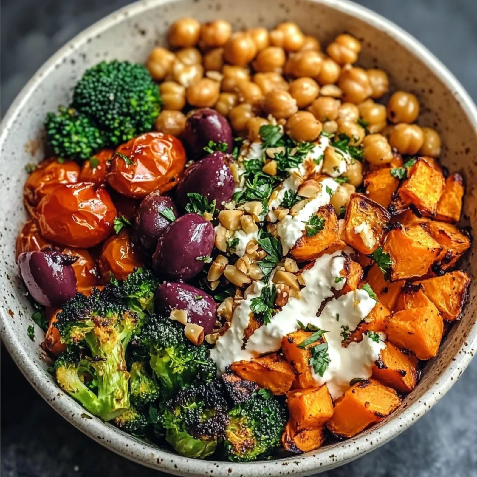 Mediterranean Veggie Bowls (Full Recipe)