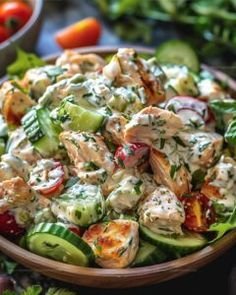 Tzatziki Chicken Salad (Fresh, Healthy & Mediterranean-Inspired)