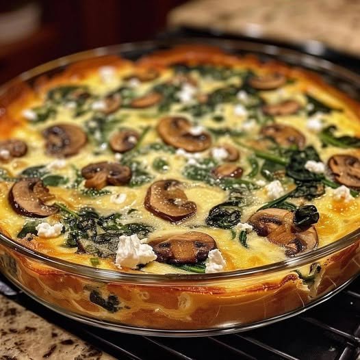 Cottage Cheese & Spinach Crustless Quiche (Full Detailed Recipe)