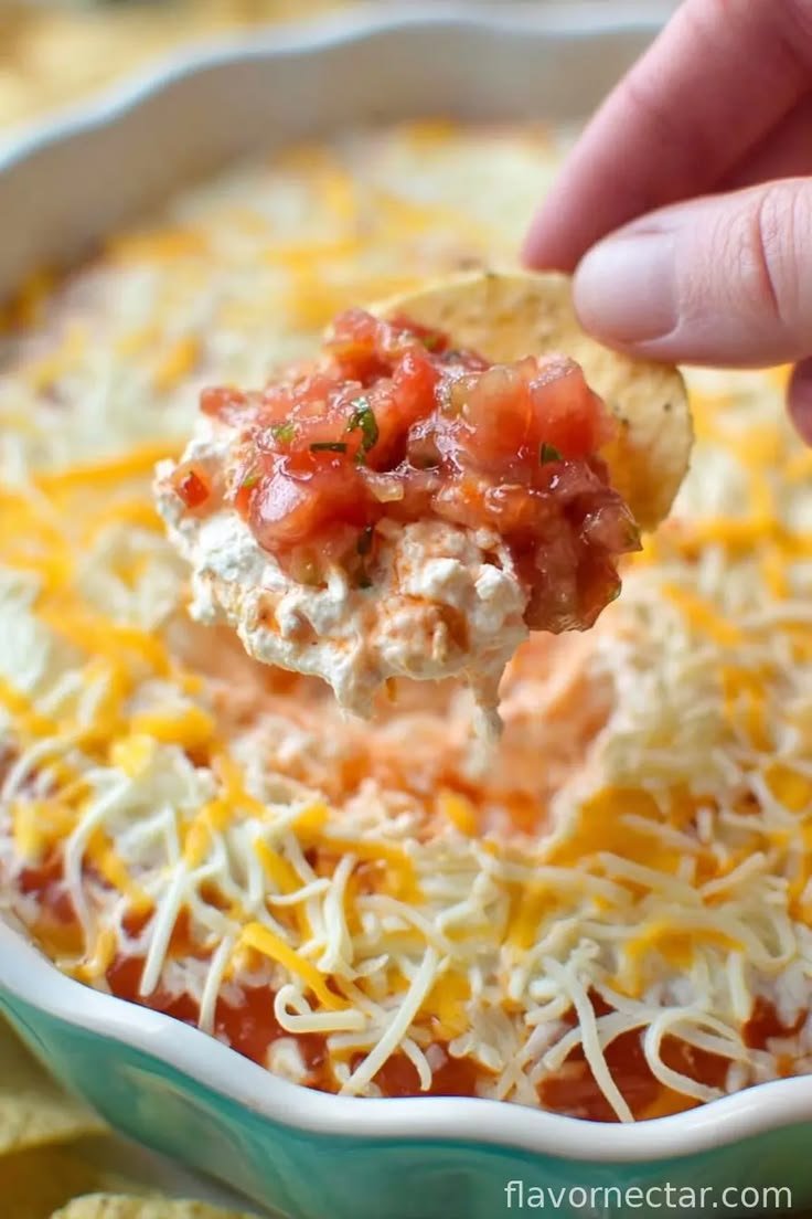 Layered Cream Cheese and Salsa Dip