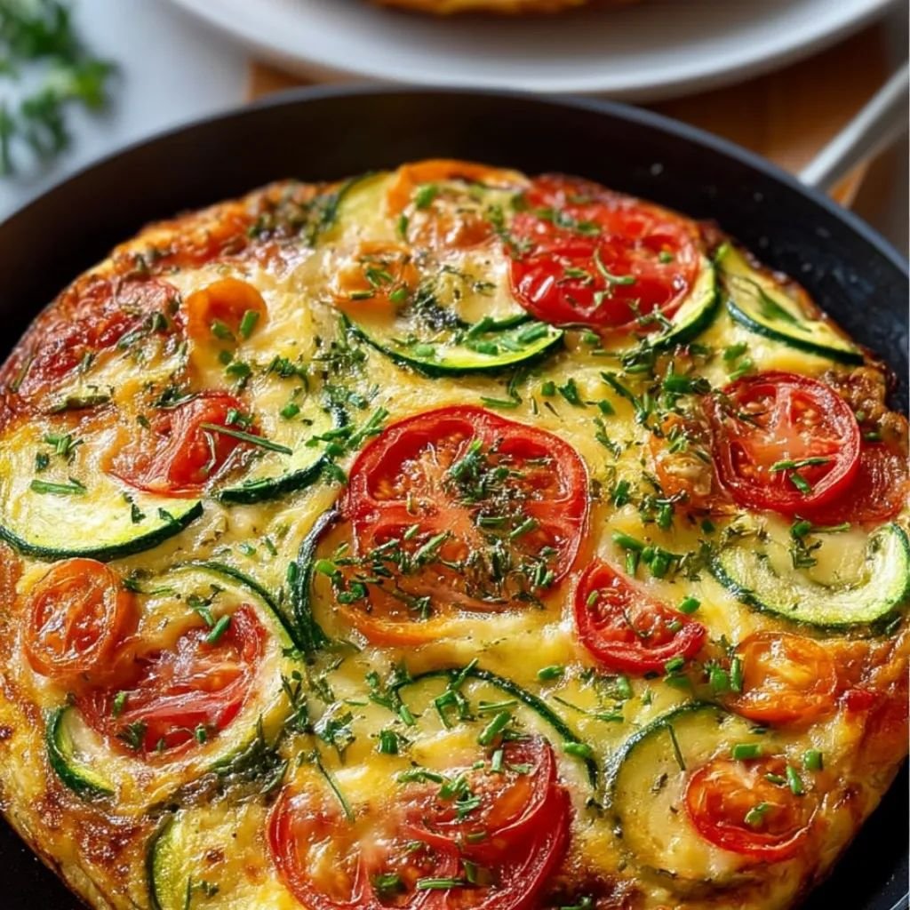 Mediterranean Zucchini Tomato Frittata