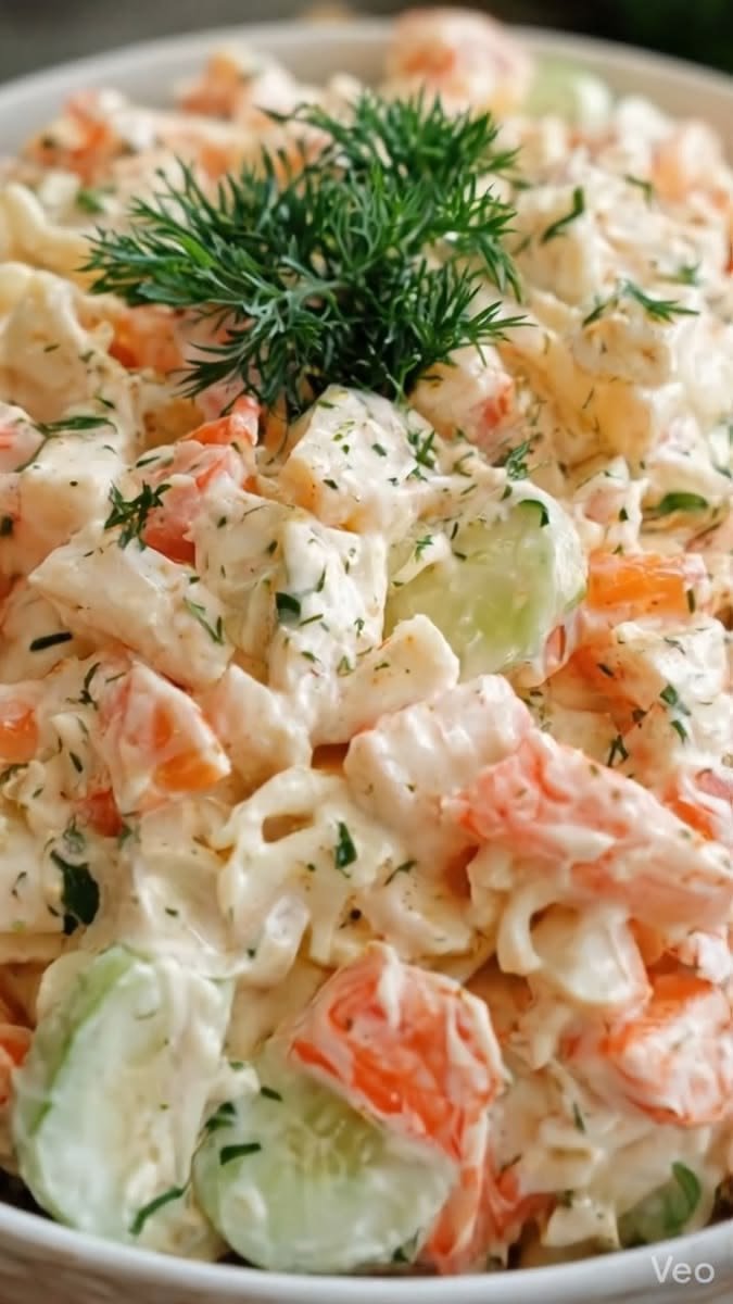 Creamy Low-Point Pasta Veggie Salad (Quick & Easy!)