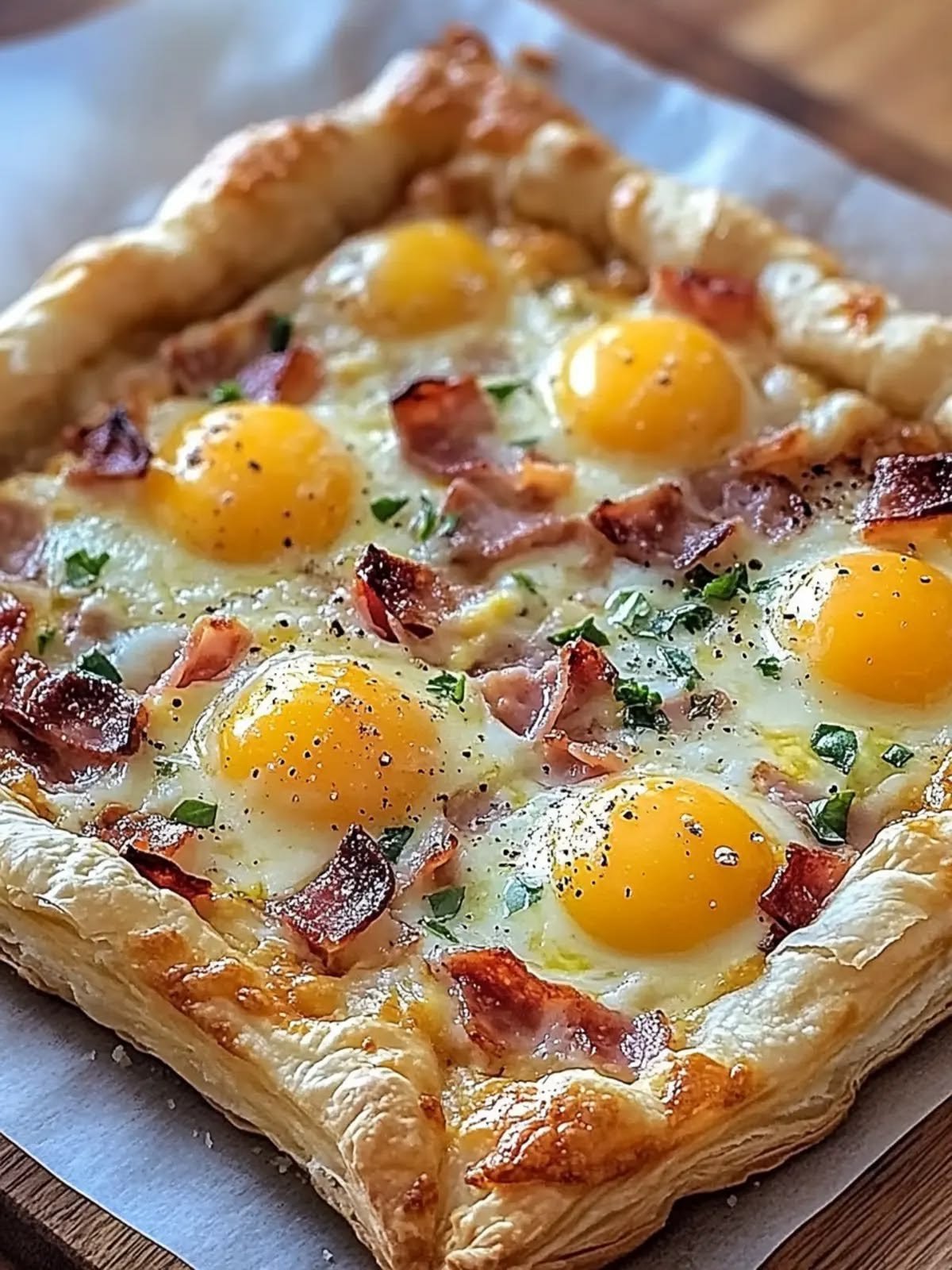 Puff Pastry Breakfast Pizza (Brunch Favorite)