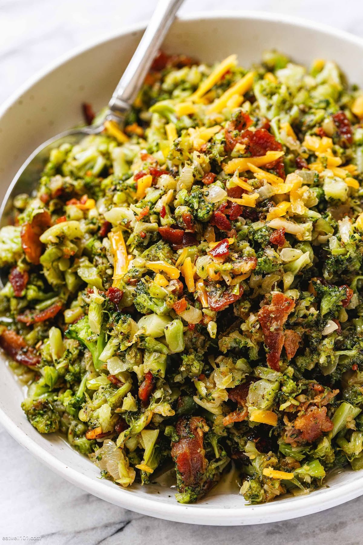 Pan-Fried Garlic Bacon Broccoli