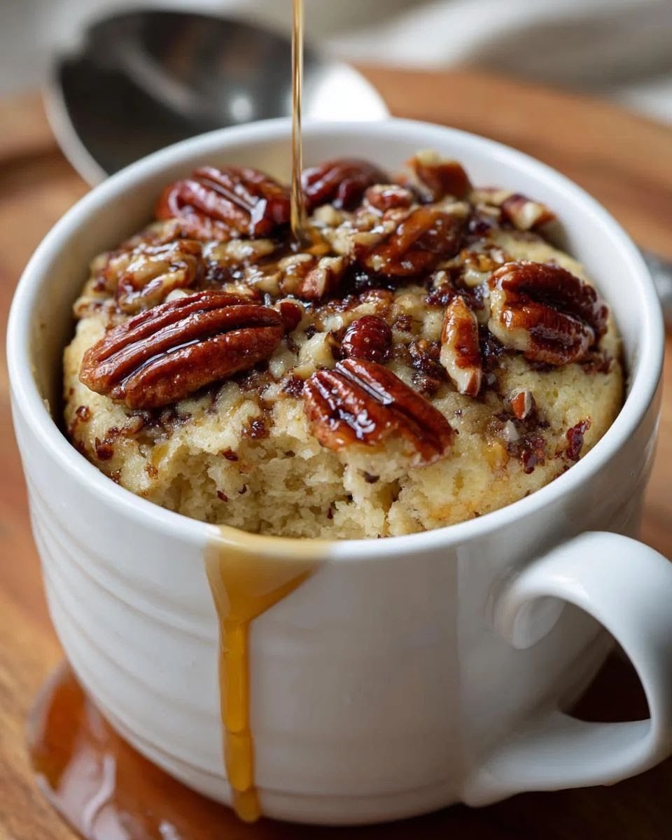 7-Minute Maple Pecan Cottage Cheese Mug Cake Magic