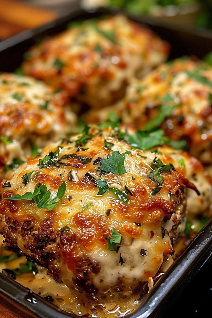 Garlic Parmesan Chicken Meatloaves