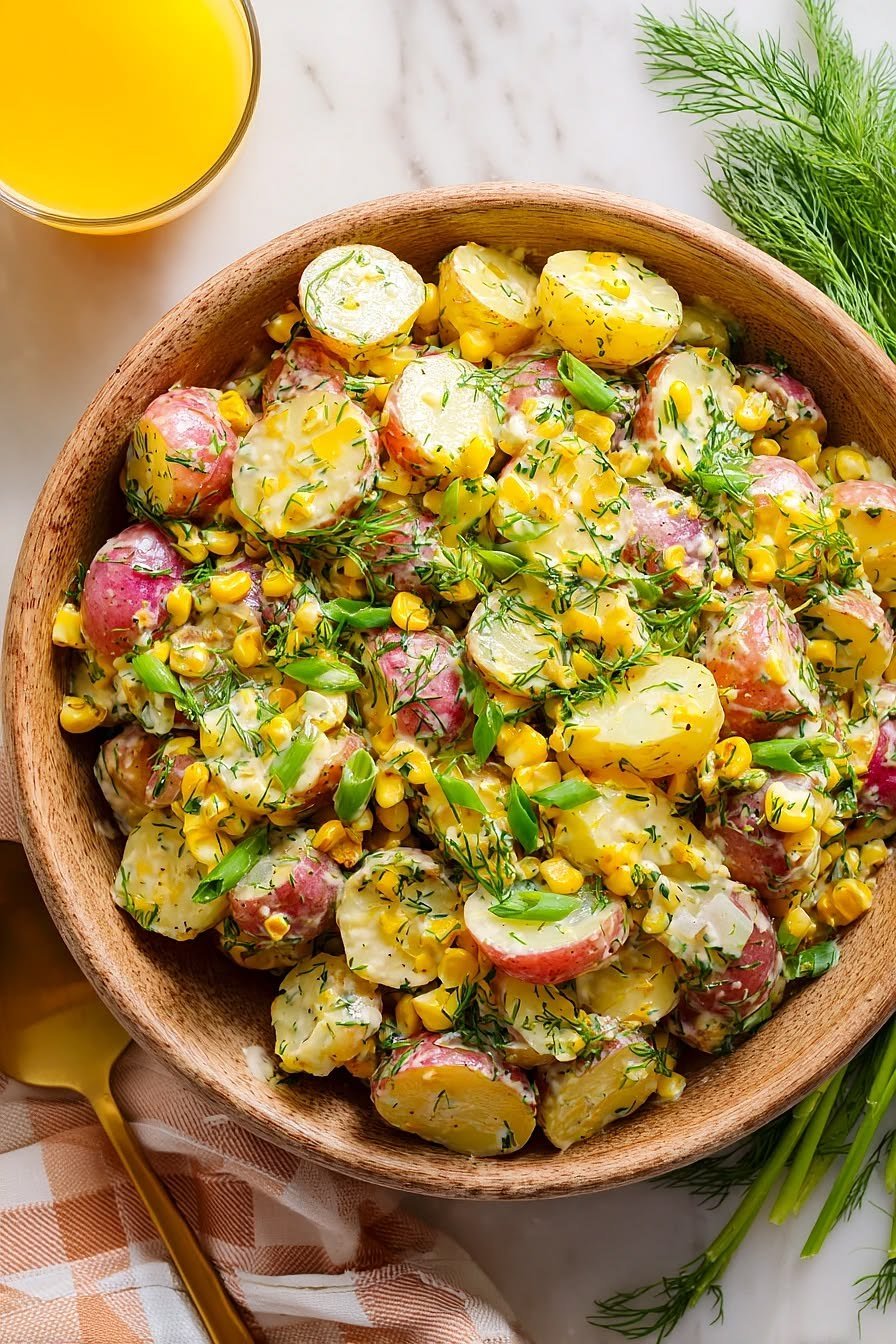 The Most Addictive Corn Potato Salad (Creamy French Style)