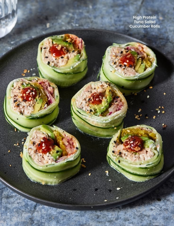 High-Protein Tuna Cucumber Rolls
