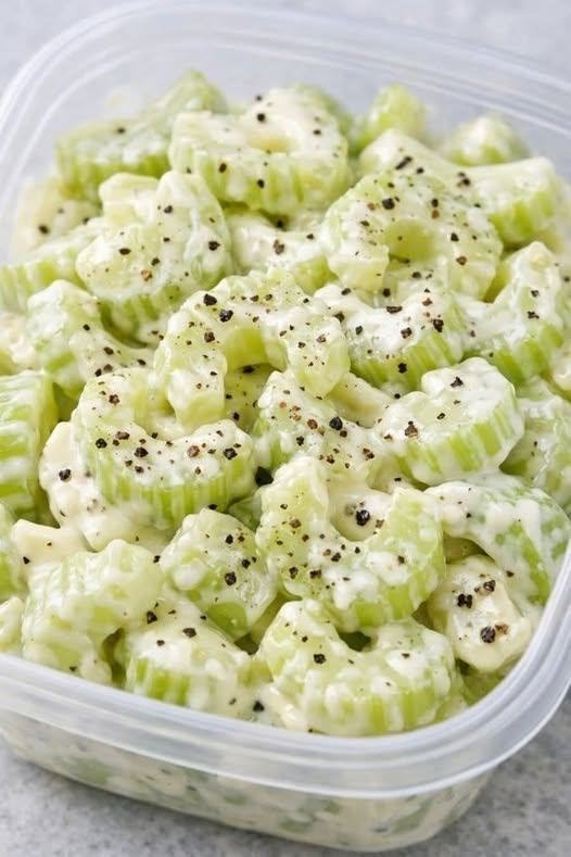 Creamy Celery Crunch Salad (4 Ingredients)