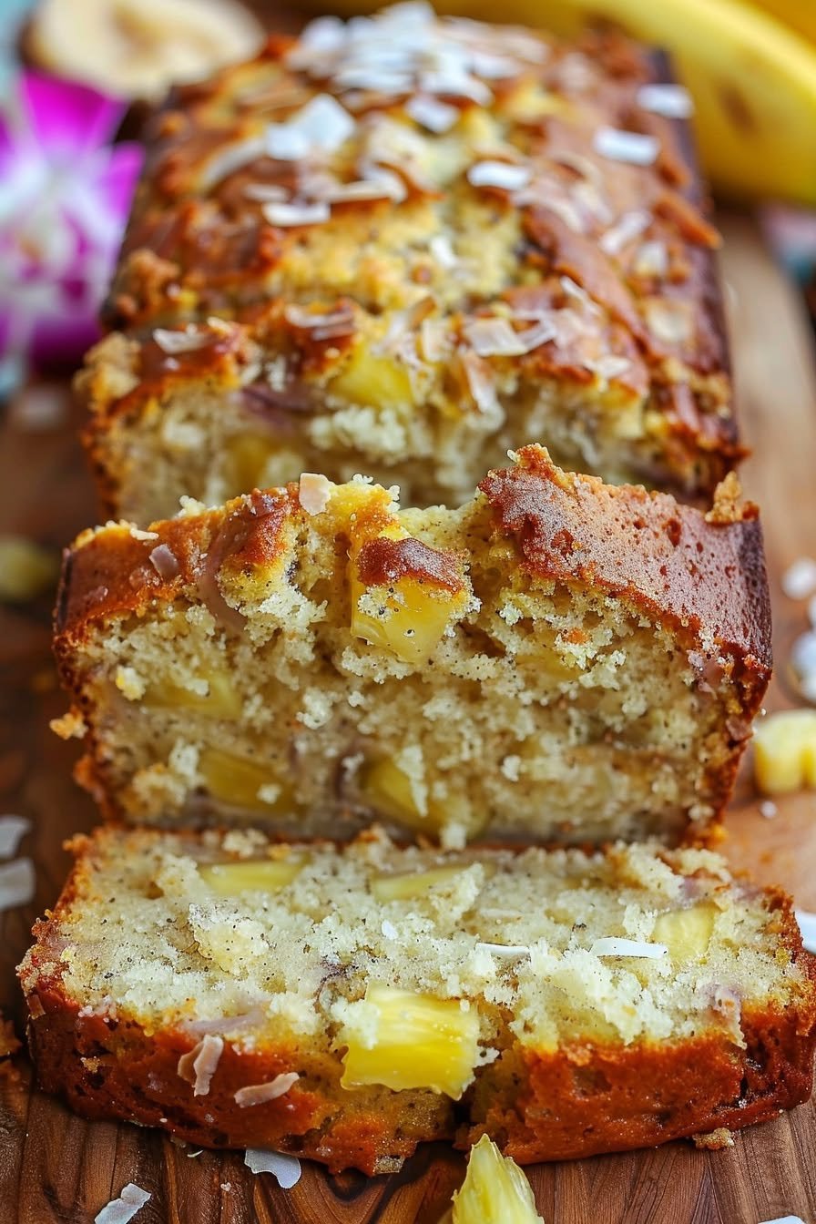 Coconut Pineapple Banana Bread – A Taste of Hawaii