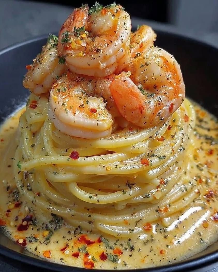 Creamy Garlic Shrimp Linguine (Under 30 Minutes)