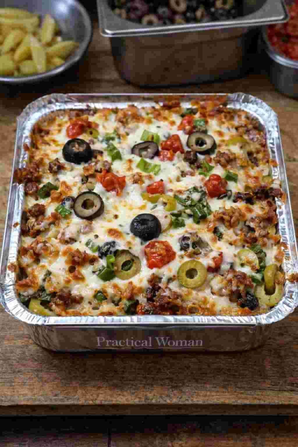 Homemade Crustless Pizza Bake (Full Recipe)
