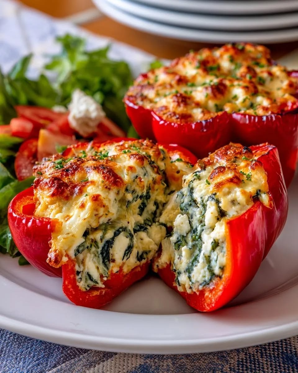 4-Ingredient Cottage Cheese Stuffed Peppers (Full Recipe)