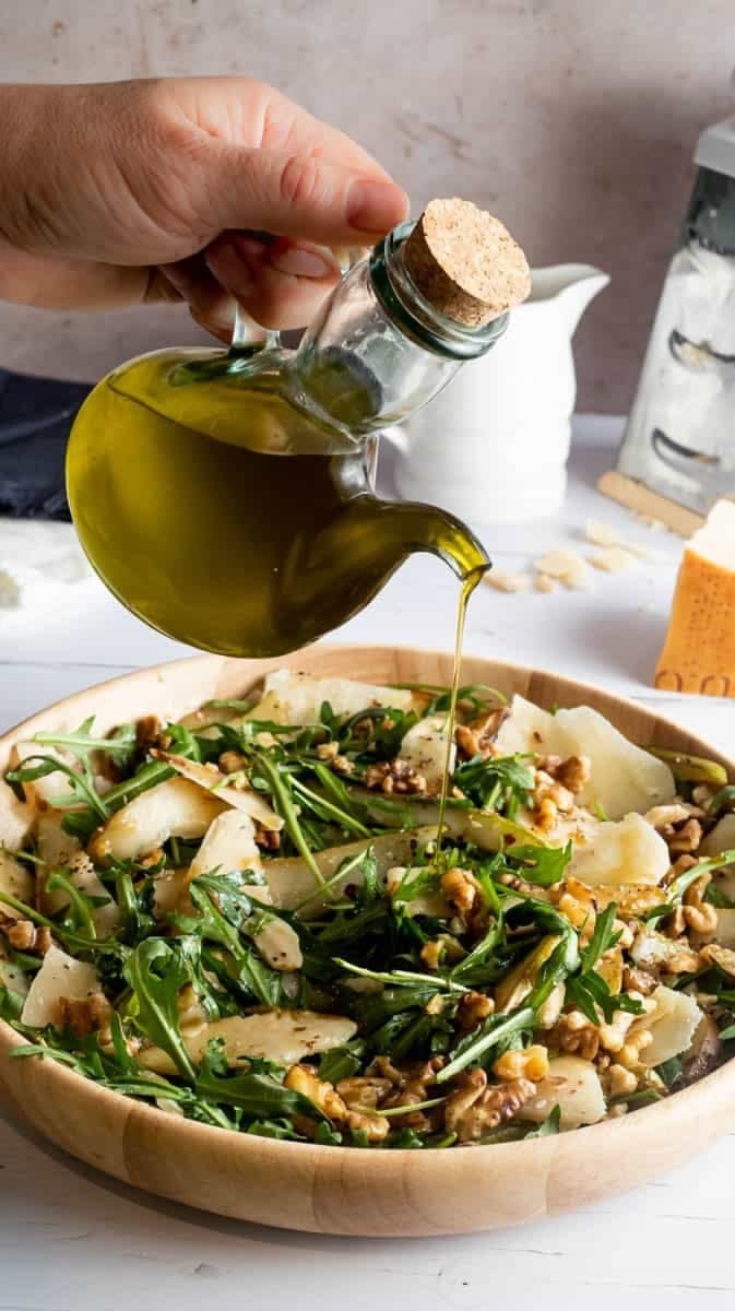 Pear & Rocket Salad with Parmesan & Walnuts