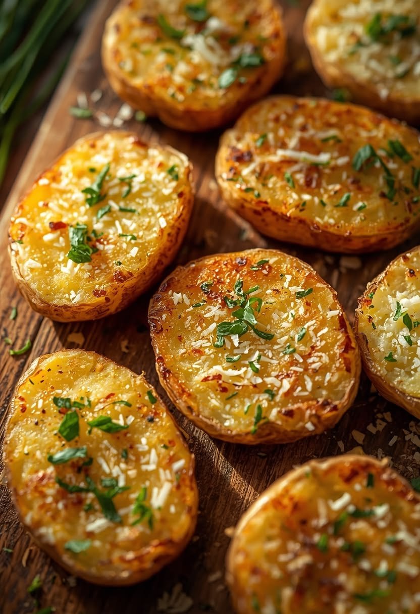 CRISPY Parmesan Herb Smashed Potatoes – Irresistible Side Dish