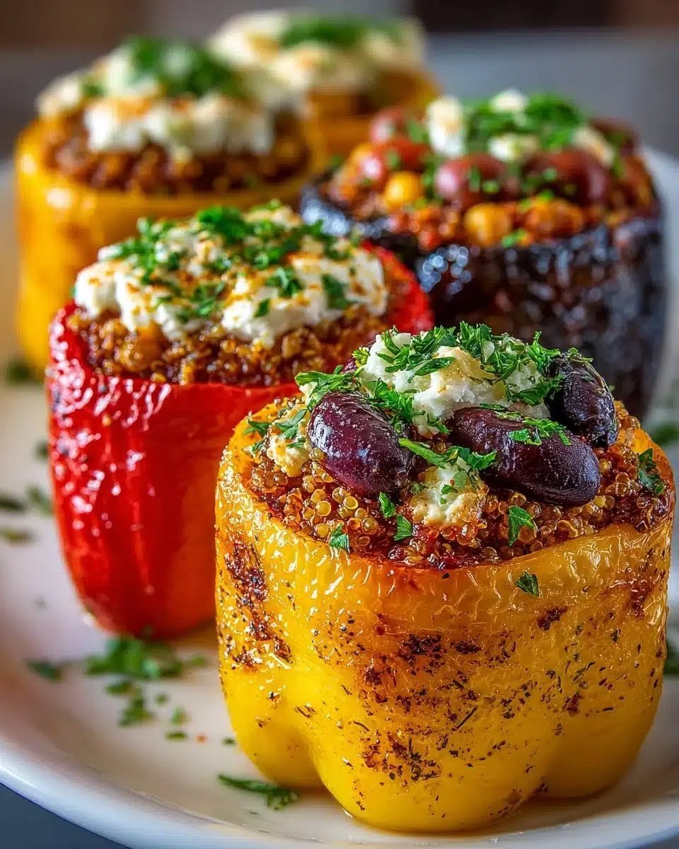 Mediterranean Stuffed Bell Peppers (Full Detailed Recipe)