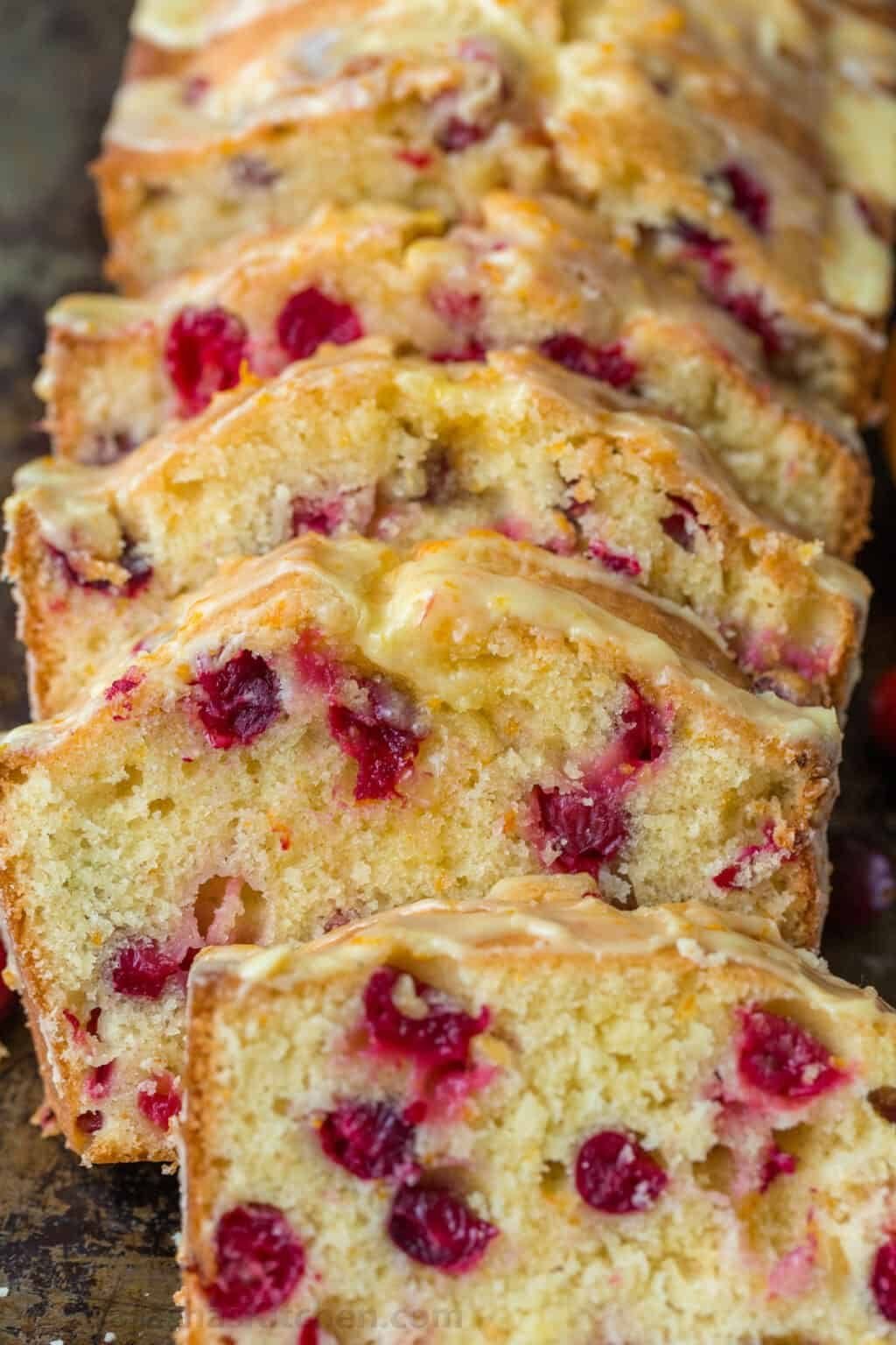 Cranberry Bread with Orange Glaze